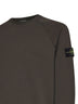 Felpa girocollo in cotone carbone