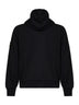 Felpa con zip e cappuccio in cotone biologico nero