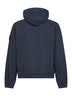 Felpa con cappuccio in cotone organico blu<BR/>