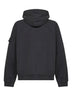 Felpa con cappuccio in cotone organico nero