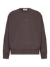 Dark burgundy brushed organic cotton printed sweatshirt