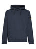 Blue stretch organic cotton hoodie