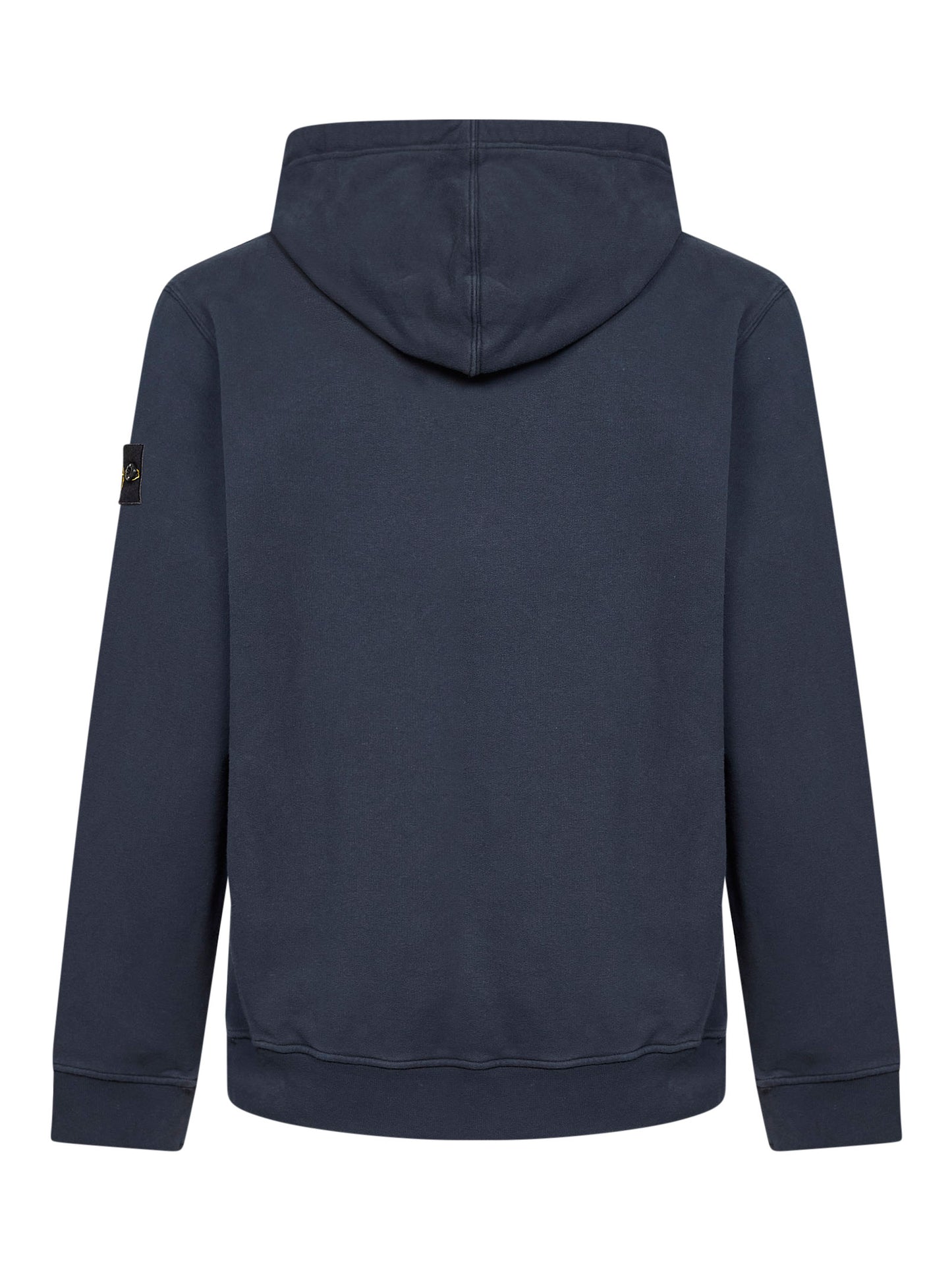 Blue stretch organic cotton hoodie