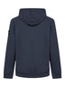 Blue stretch organic cotton hoodie