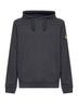 Felpa con cappuccio in cotone organico stretch nero