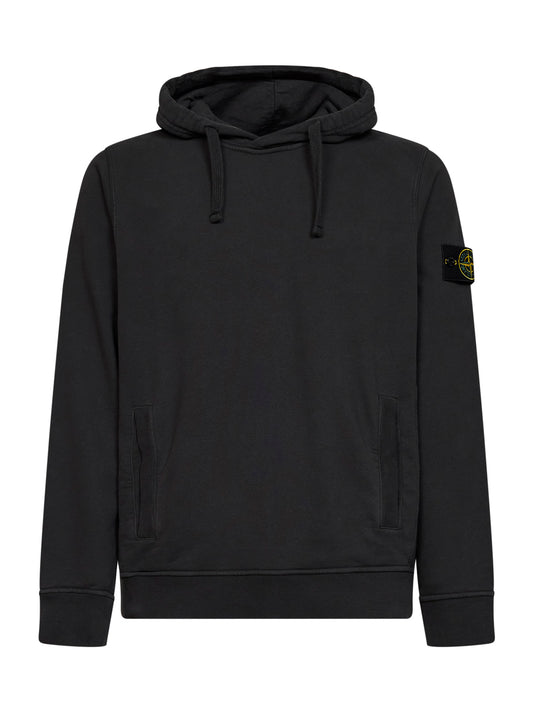 Lead grey stretch organic cotton hoodie