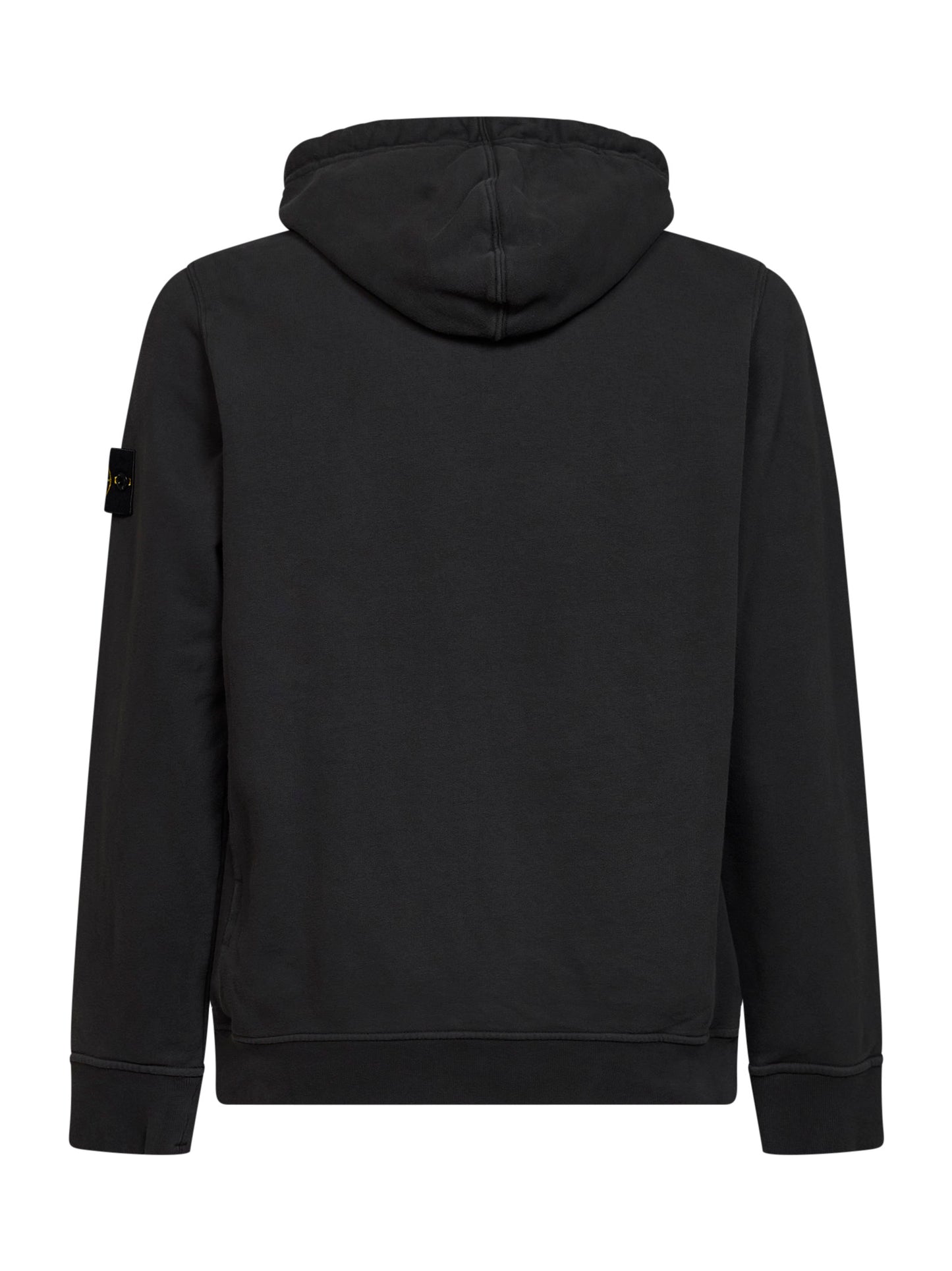 Felpa con cappuccio in cotone organico stretch piombo