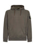 Coal grey stretch organic cotton hoodie<BR/>