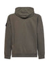 Coal grey stretch organic cotton hoodie<BR/>