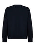Blue organic stretch cotton crewneck sweatshirt