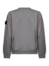 Felpa girocollo in cotone organico stretch grigio