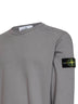 Felpa girocollo in cotone organico stretch grigio