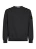 Lead grey organic stretch cotton crewneck sweatshirt