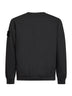 Lead grey organic stretch cotton crewneck sweatshirt