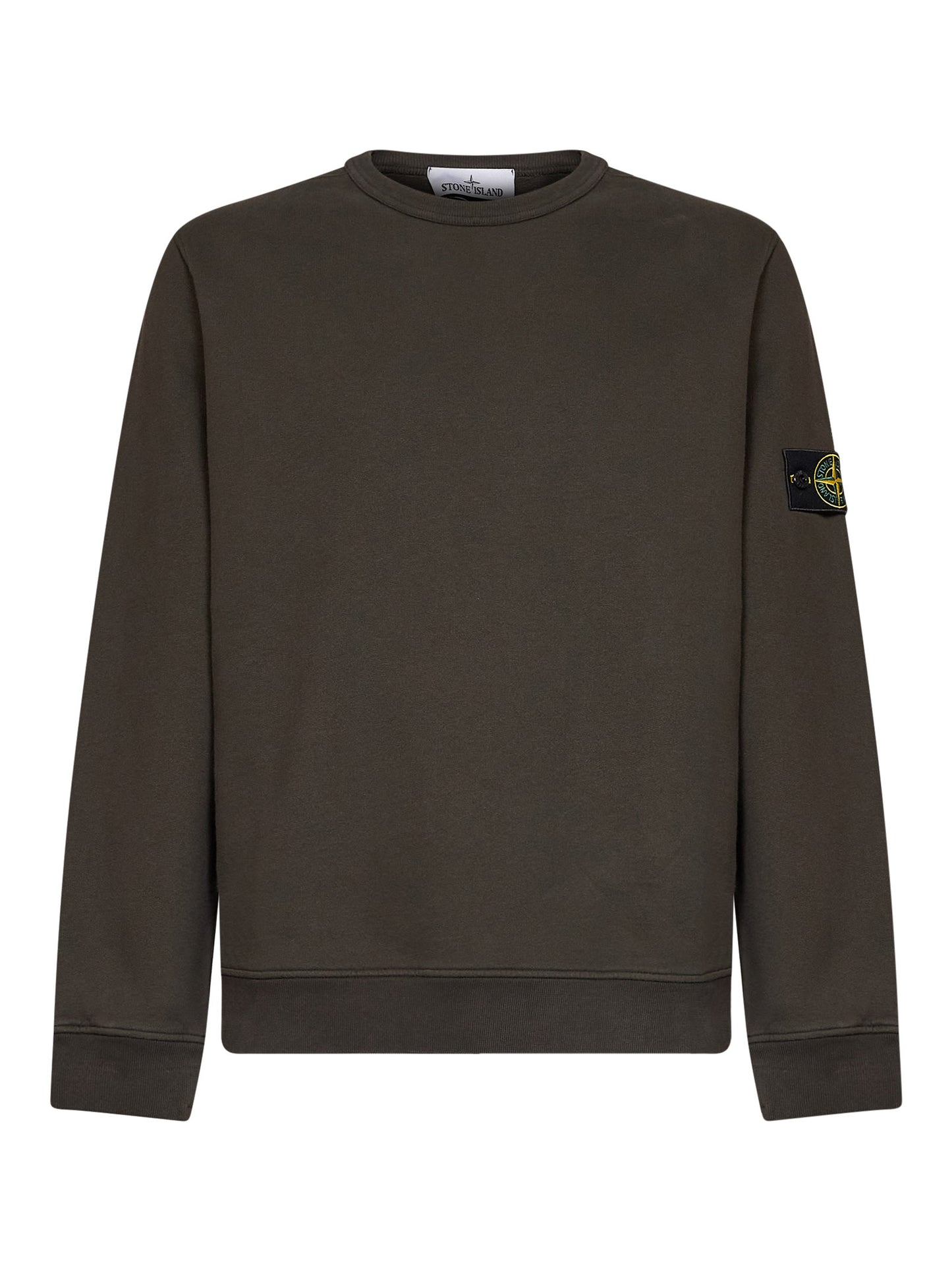Coal grey organic stretch cotton crewneck sweatshirt