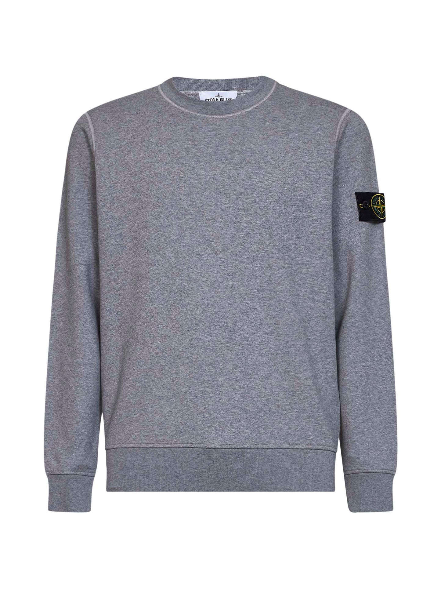 Melange grey melange organic cotton crewneck sweatshirt