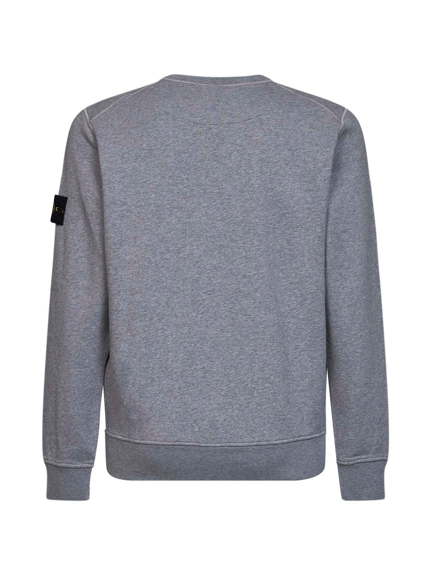 Melange grey melange organic cotton crewneck sweatshirt