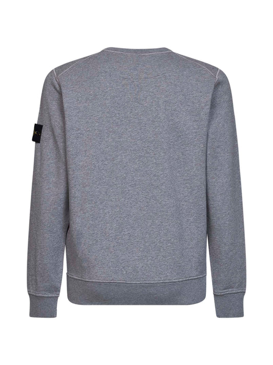 Melange grey melange organic cotton crewneck sweatshirt