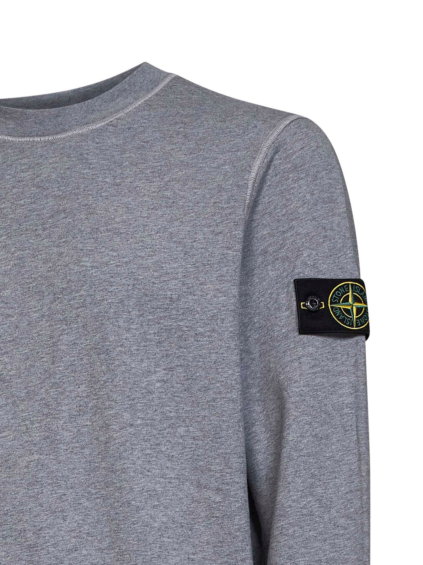 Melange grey melange organic cotton crewneck sweatshirt