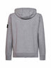 Grey mélange organic cotton zip-up hoodie