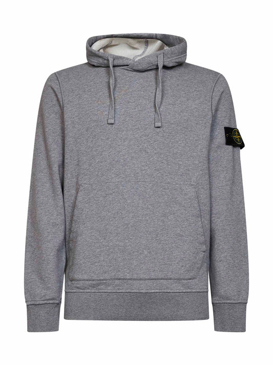 Mélange grey mélange organic cotton hoodie