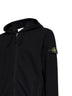 Black organic cotton zip-up hoodie
