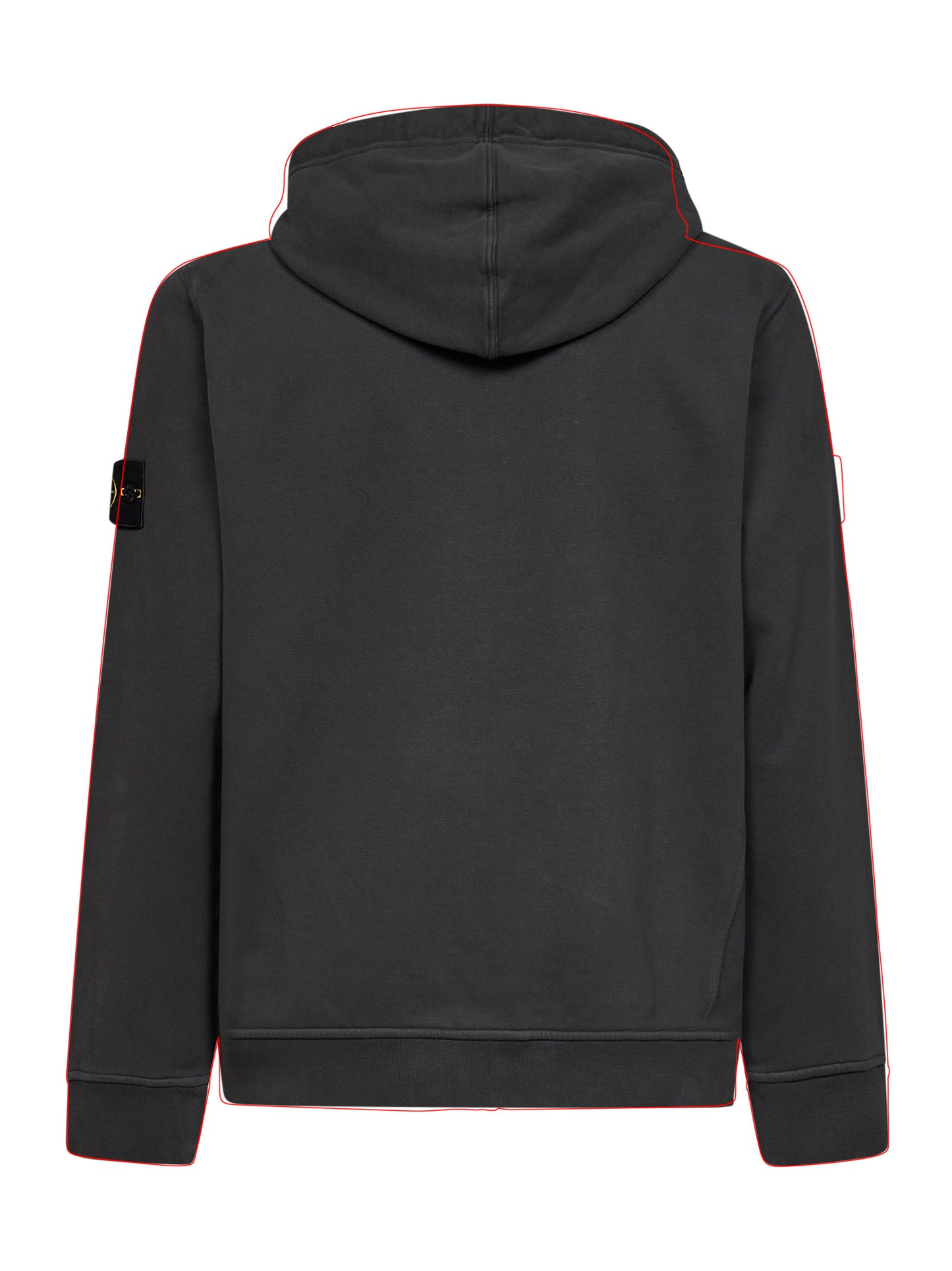 Lead grey organic cotton zip-up hoodie