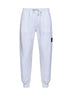 Jogger cargo in felpa di cotone biologico bianco