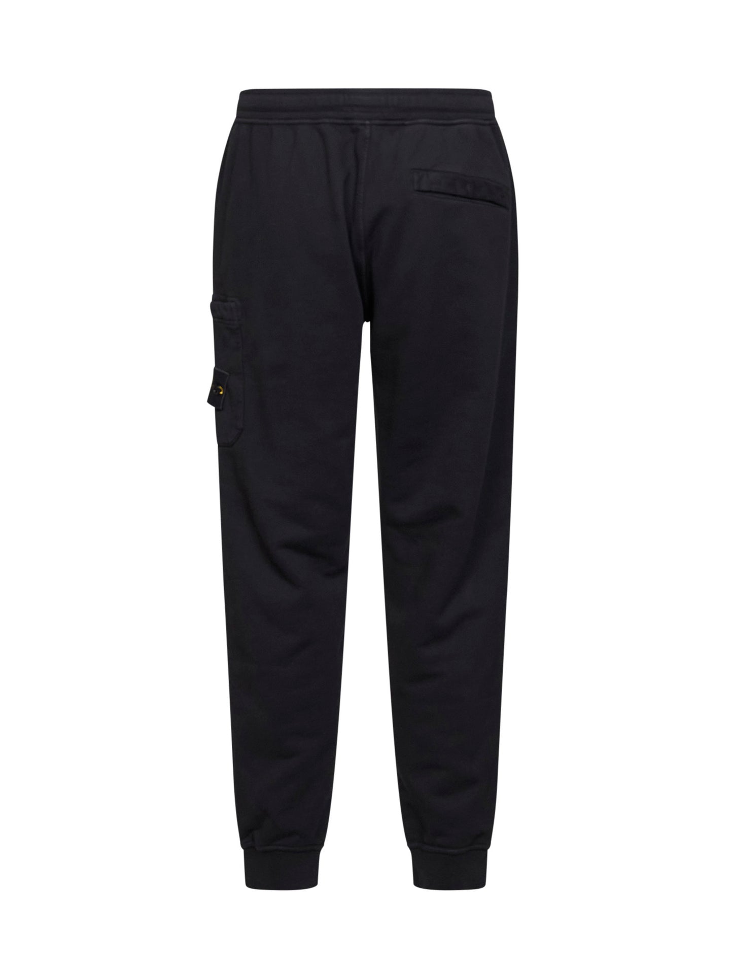 Jogger cargo in felpa di cotone biologico nero