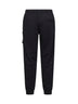 Jogger cargo in felpa di cotone biologico nero