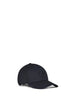 Black cotton rep embroidered baseball cap