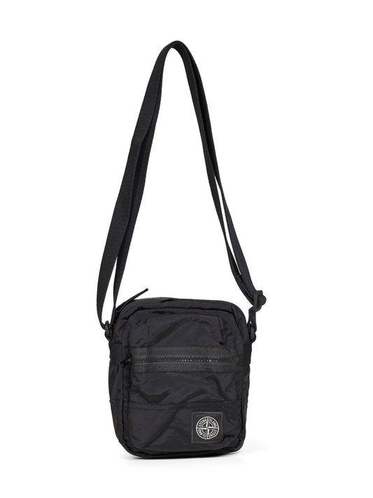 Black Coated Nylon Metal crossbody bag