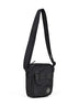 Borsa a tracolla Coated Nylon Metal nera