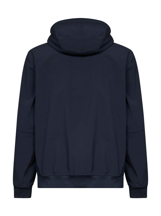 Blue Soft Shell-R hooded jacket