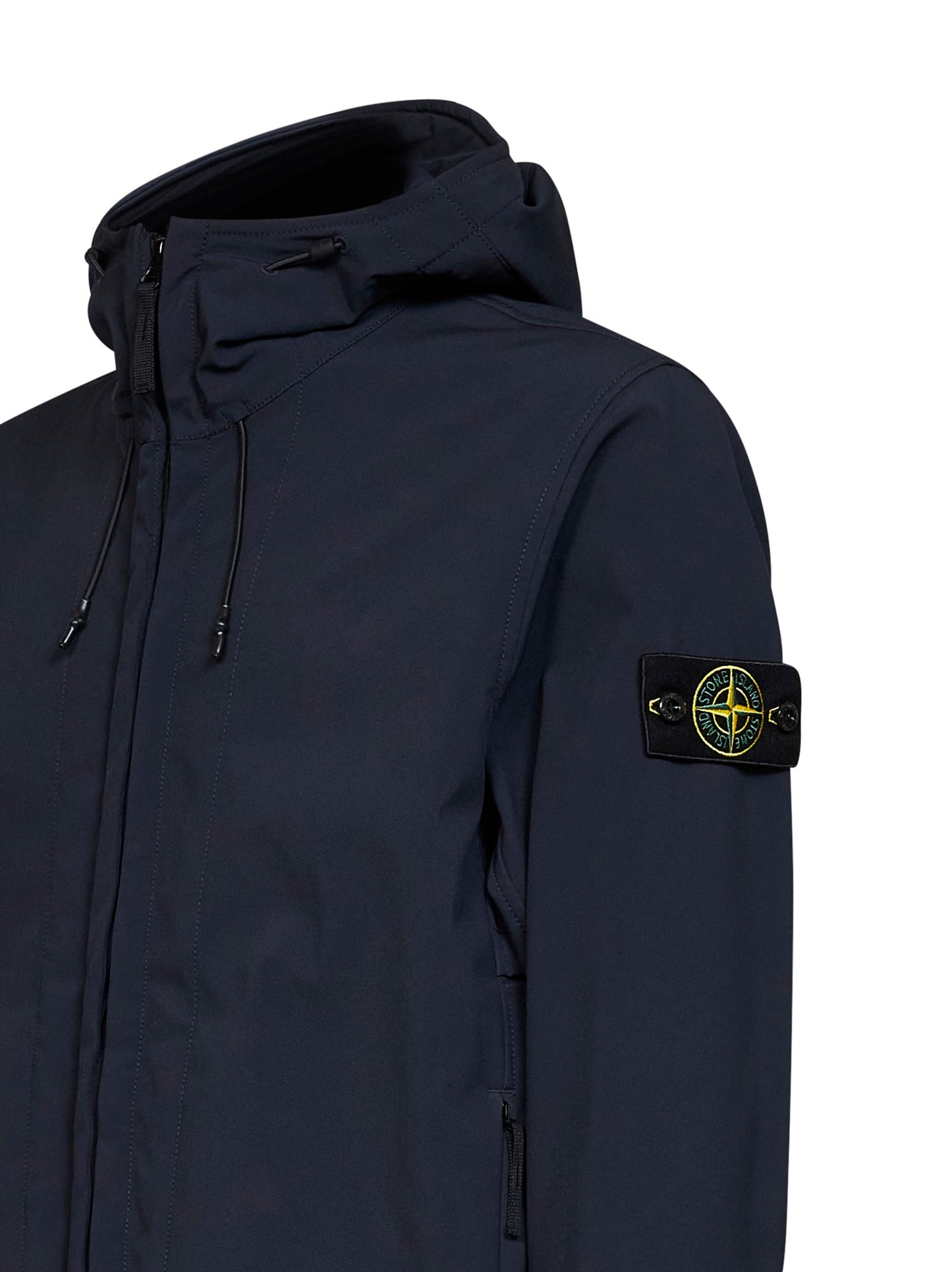 Giacca con cappuccio in Soft Shell-R blu