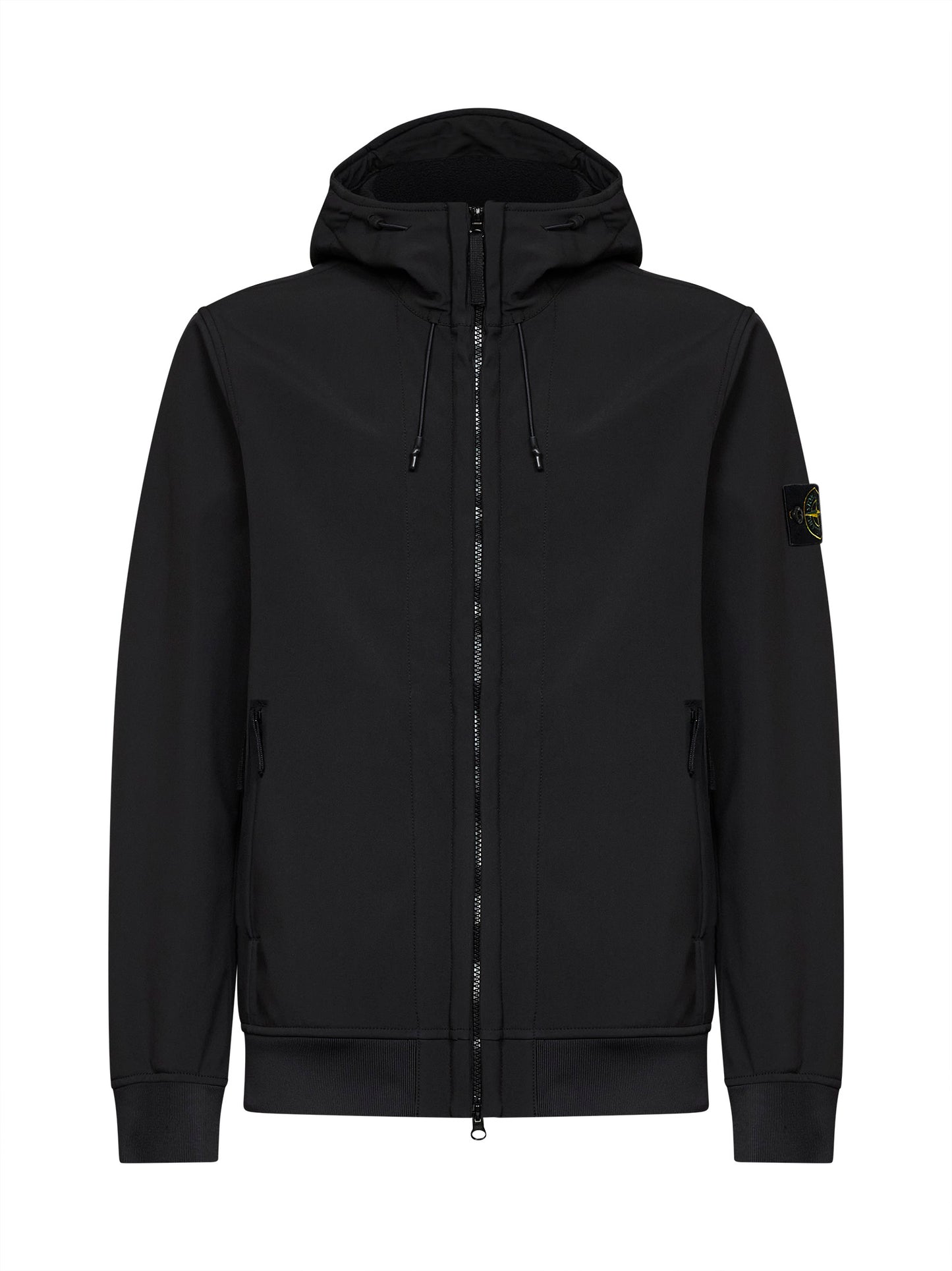 Black Soft Shell-R hooded jacket