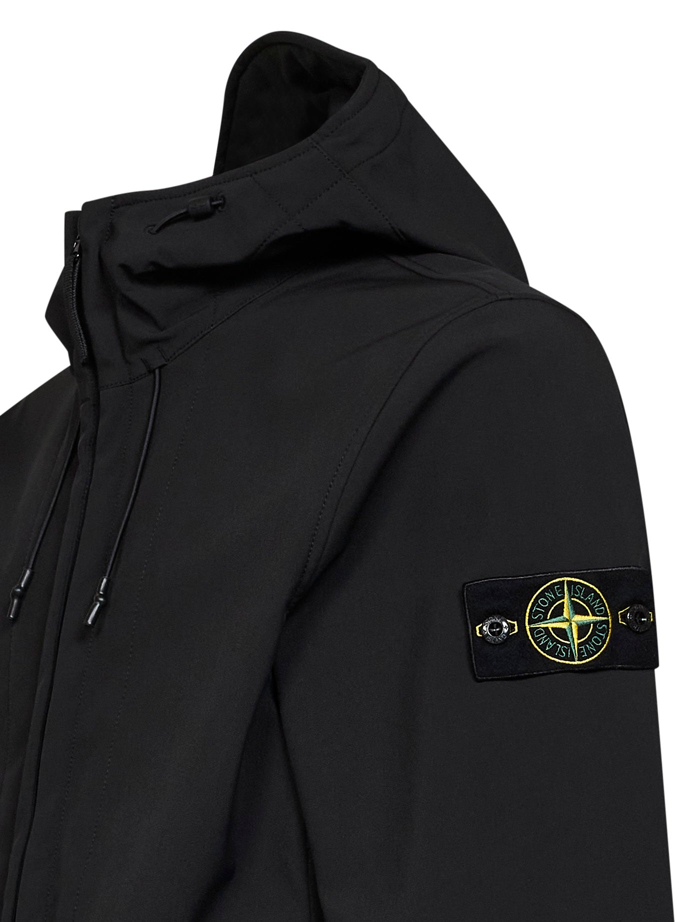 Black Soft Shell-R hooded jacket
