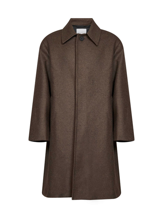Loden wool-blend Ady single-breasted coat