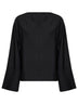 Top aperto sulla schiena Eorsa in twill nero