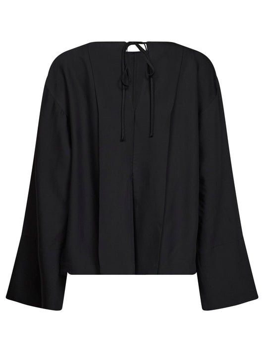 Top aperto sulla schiena Eorsa in twill nero