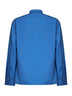 Camicia Hals in popeline effetto carta blu uniforme