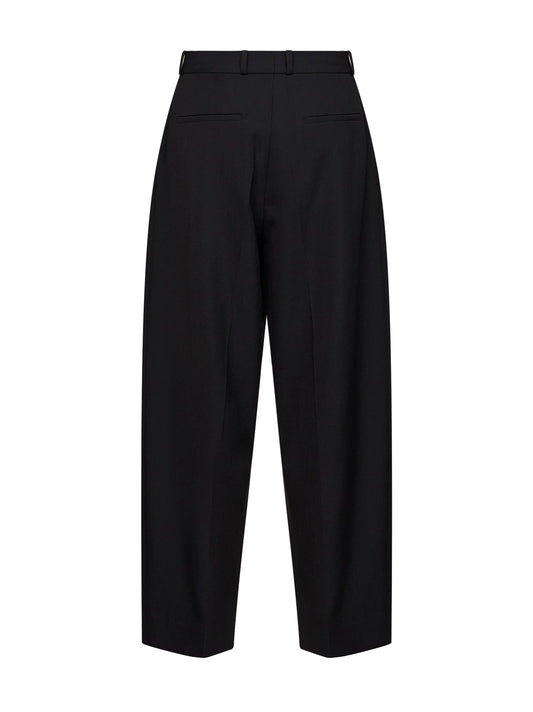 Pantaloni Line in lana tecnica nera