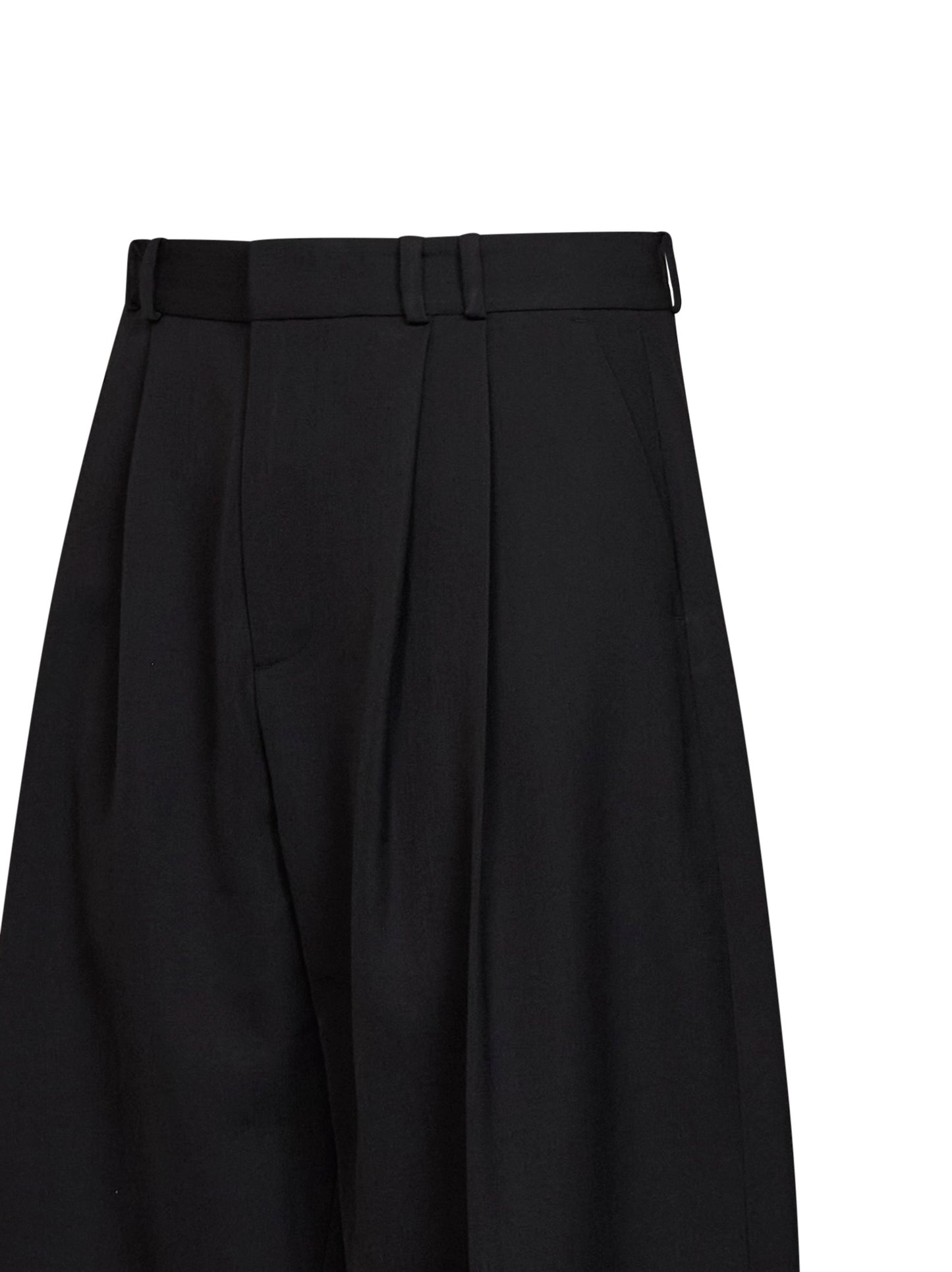 Pantaloni Line in lana tecnica nera