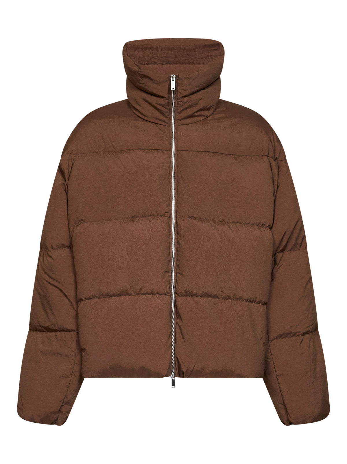 Bark brown nylon Massey down jacket