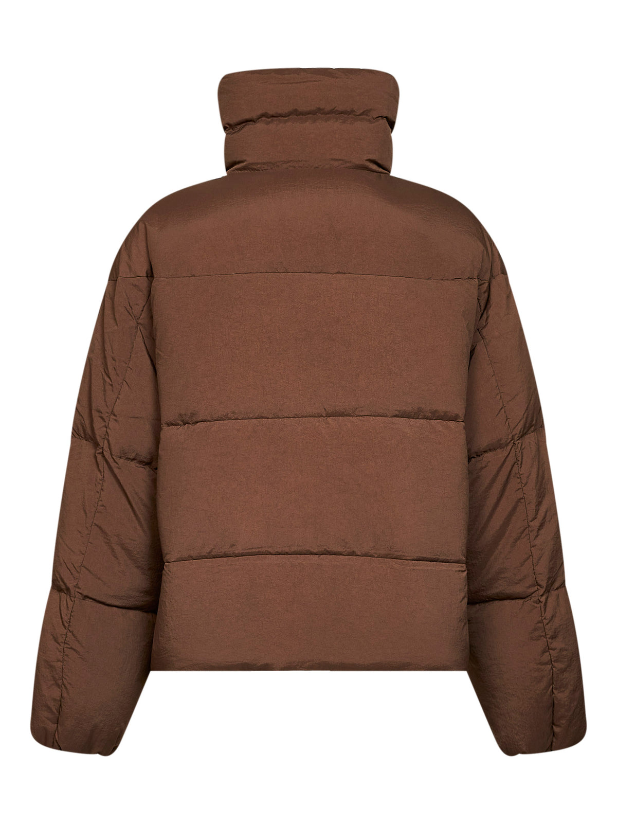 Bark brown nylon Massey down jacket