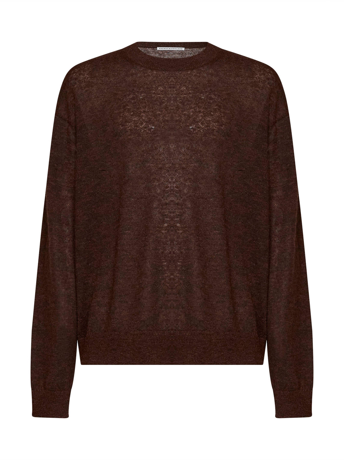 Chestnut superfine alpaca blend Picco sweater