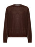 Chestnut superfine alpaca blend Picco sweater