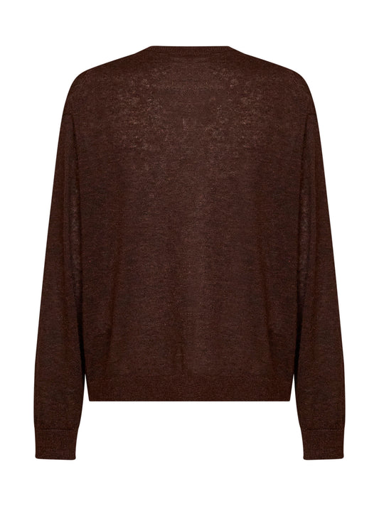 Chestnut superfine alpaca blend Picco sweater
