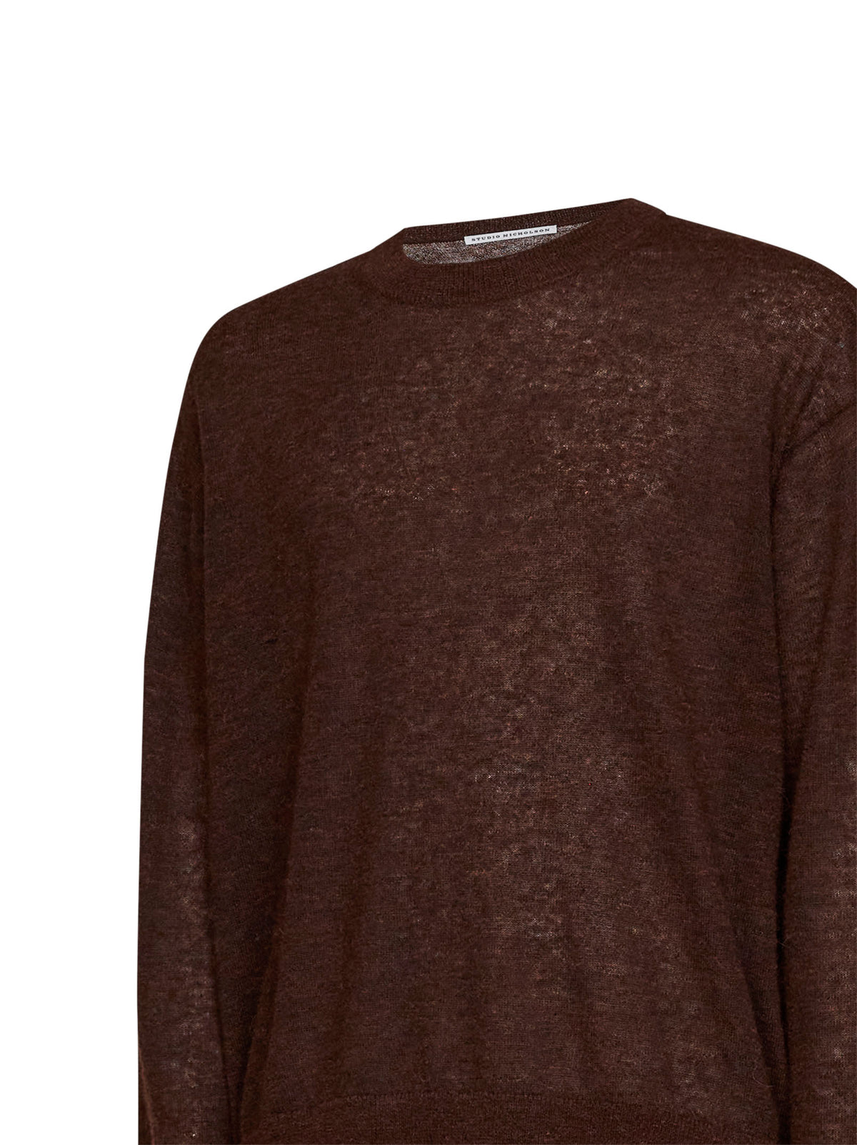Chestnut superfine alpaca blend Picco sweater