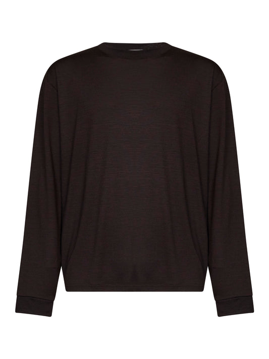 Black grape jersey Pinhas long-sleeved T-shirt